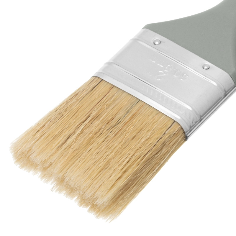 Кисть плоская "Евро" 2", натуральная щетина, пластмассовая ручка MTX (83063)