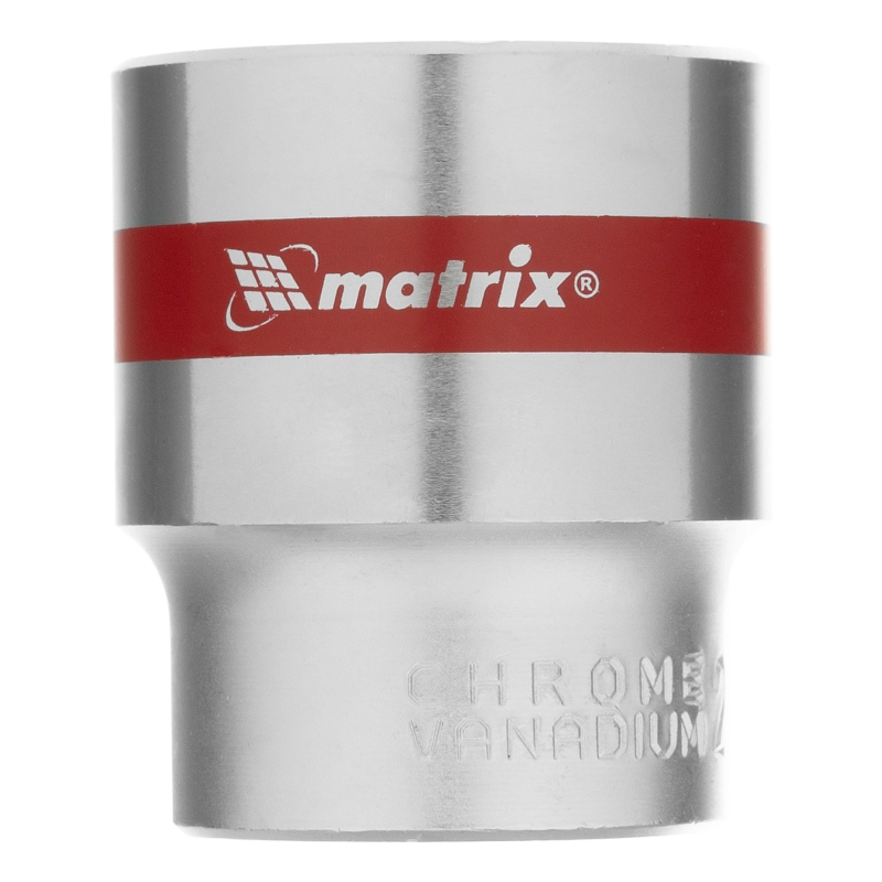 Головка торцевая, 27 мм, шестигранная, CrV, под квадрат 1/2, хромированная Matrix (13127)