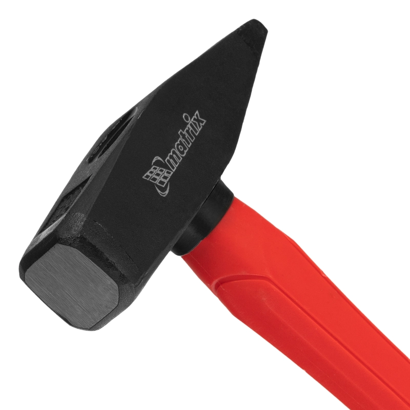 Молоток слесарный optimal, 600 г, фибергласовая обрезиненная рукоятка, квадратный боек Matrix (10370)