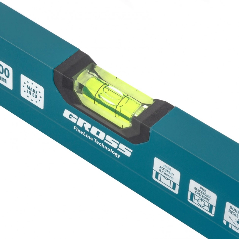 Уровень алюминиевый, 800 мм, 2 глазка, HanD Werker Gross (33902)