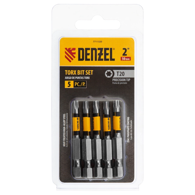 Бита T20x50, 5 шт. Denzel (7711320)