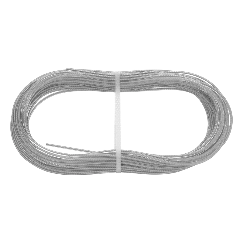 Трос металлополимерный прозрачный ПР-2.5, толщина 2.5 мм, моток 20 метров Сибртех (47627)