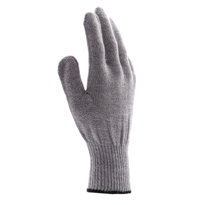 Перчатки трикотажные, акрил, серое мулине, оверлок Сибртех (68654)
