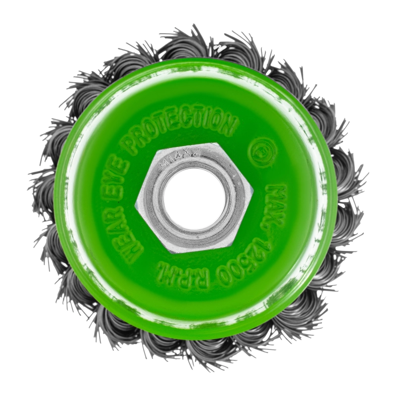 Щетка для УШМ, 75 мм, М14, "чашка", крученая металлическая проволока Сибртех (746247)