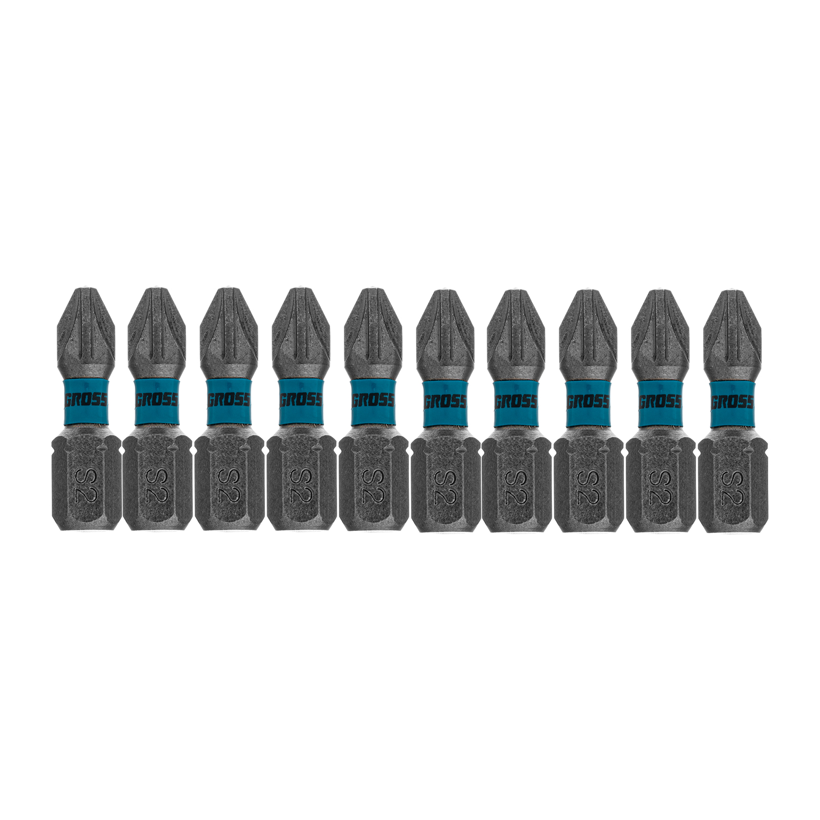 Бита торсионная PZ2 x 25 мм, для ударных шуруповертов, 10 шт. Gross (11484)