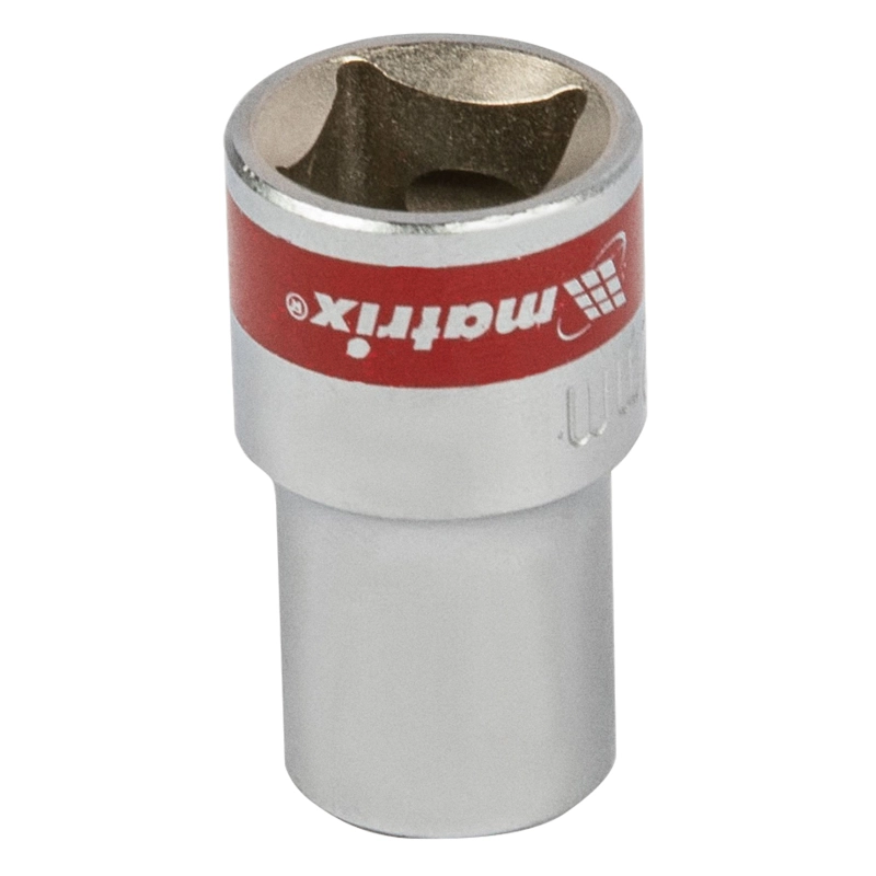 Головка торцевая, 12 мм, шестигранная, CrV, под квадрат 1/2, хромированная Matrix (13112)