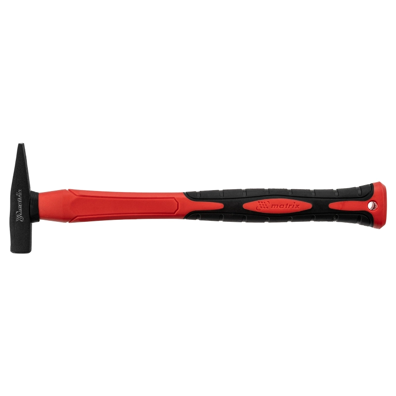 Молоток слесарный optimal, 100 г, фибергласовая обрезиненная рукоятка, квадратный боек Matrix (10365)