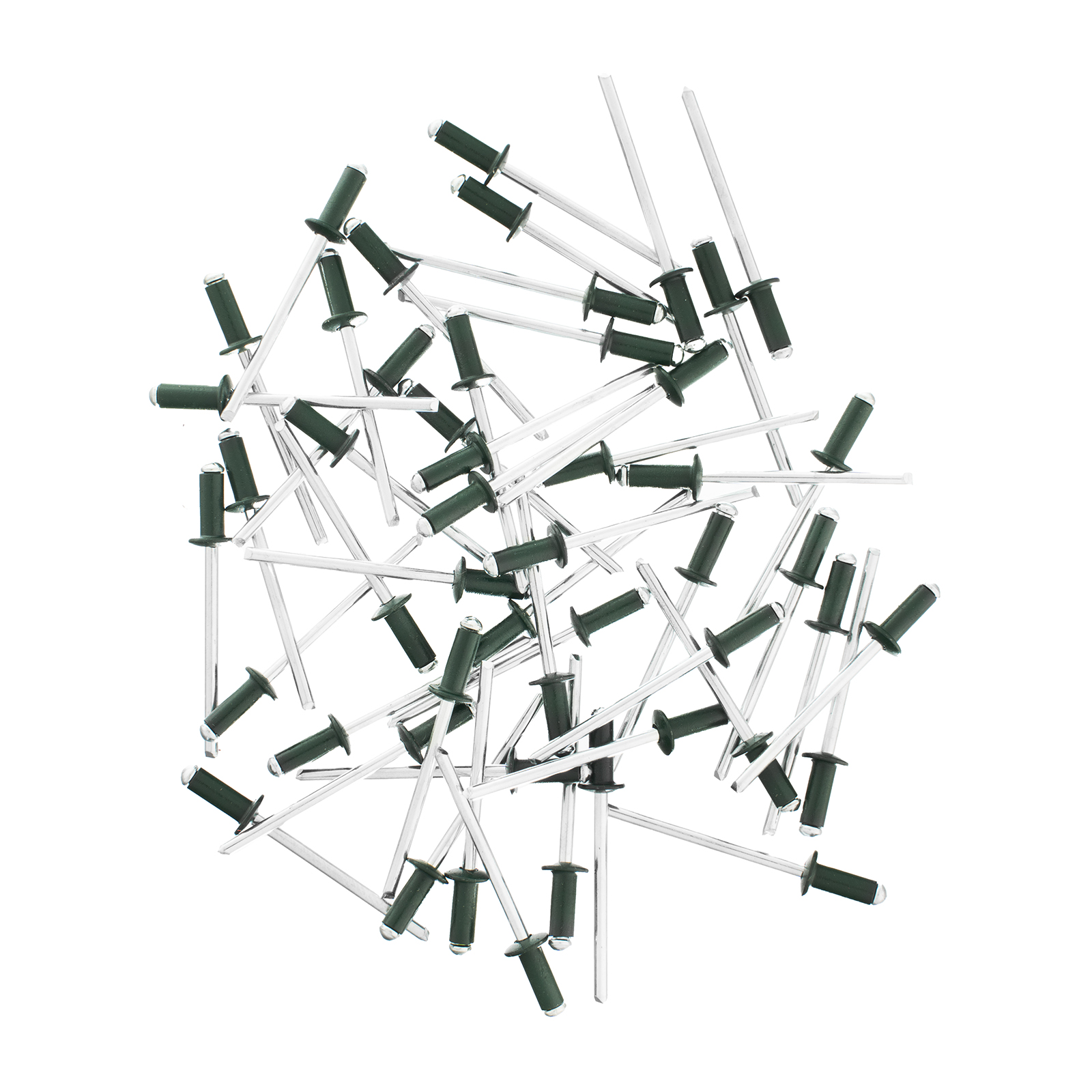 Заклепки 3.2 х 8 мм RAL 6005, темно-зеленые, 50 шт Matrix (40674)