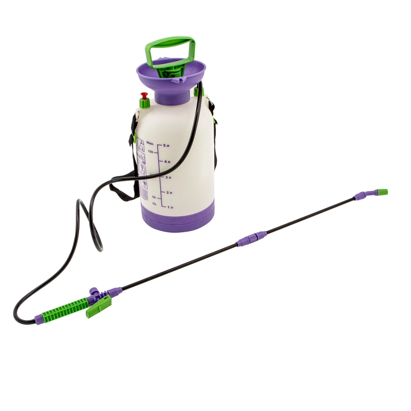 Опрыскиватель ручной усиленный с горловиной 5 л, с насосом, шлангом и разбрызгивателем Palisad (64745)