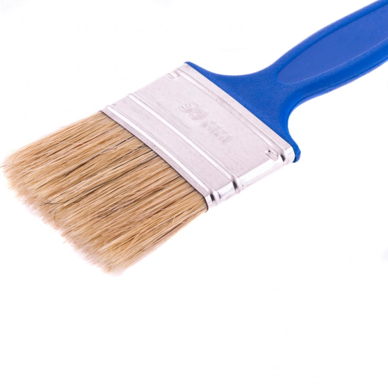 Кисть флейцевая "Эксперт", 50 х 6 мм, натуральная щетина, пластиковая ручка Сибртех (82511)