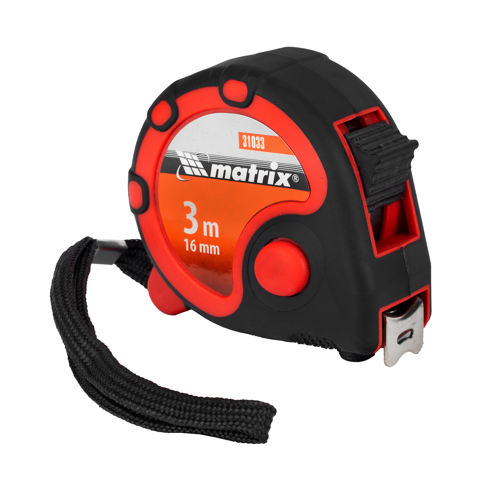 Рулетка Status 3 fixations,3 м х 16 мм,двухкомпонентный корпус,3 фиксации ленты Matrix (31033)