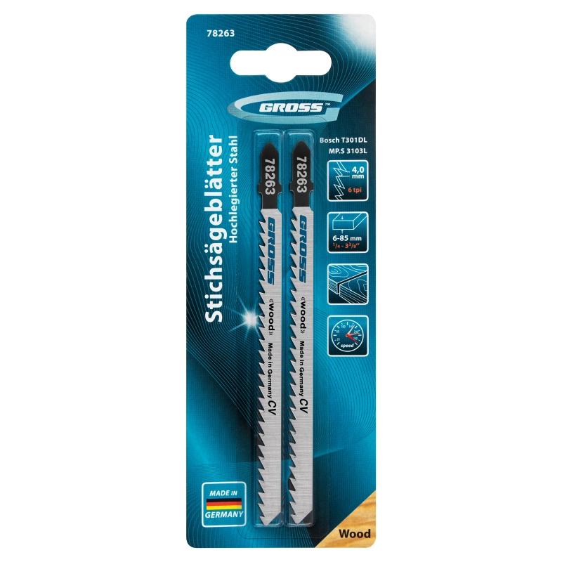 Полотна для электролобзика  по дереву, 2 шт, ( 3103L-T301DL ) Gross (78263)