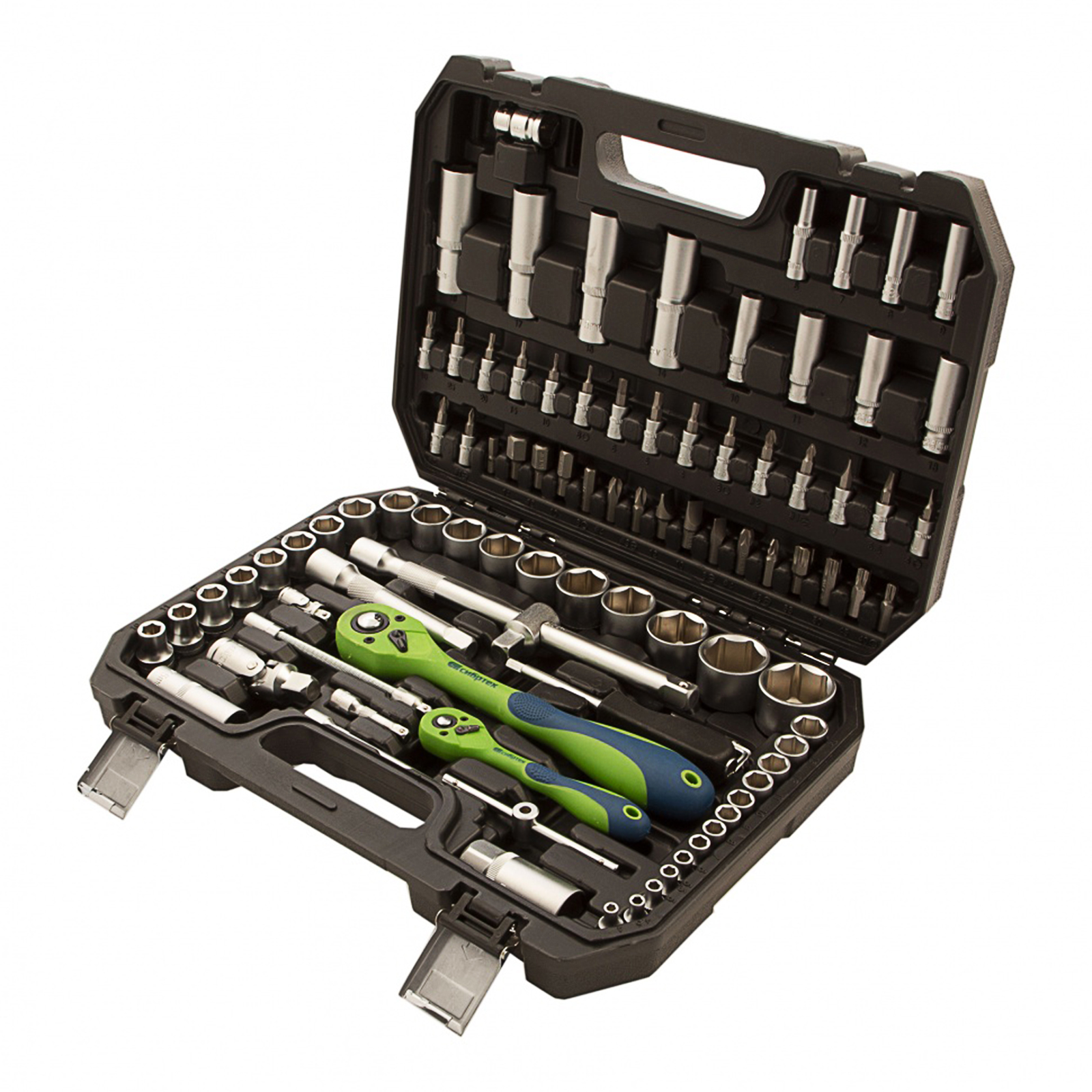 Набор инструментов 94 предмета, CrV, 1/2", 1/4" Сибртех (13509)