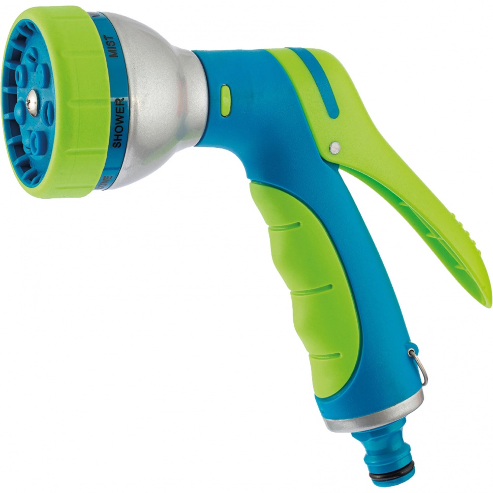 Пистолет-распылитель, металлический, 7 режимов полива, курок сзади Palisad Luxe (65167)