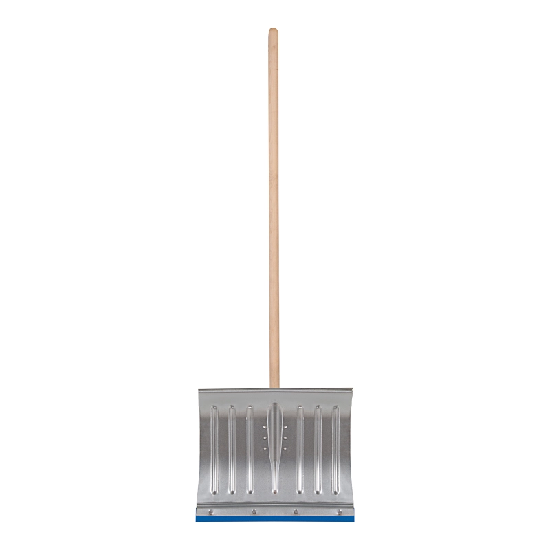 Лопата для уборки снега стальная оцинкованная, 430 х 370 х 1350 мм, деревянный черенок, Сибртех (61596)
