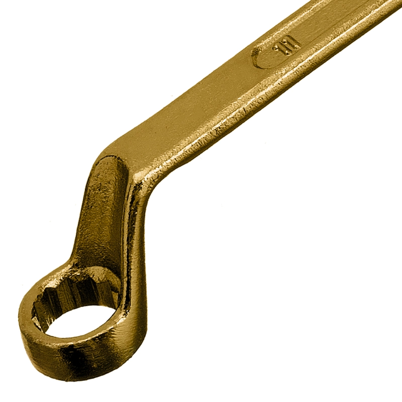 Ключ накидной, 10 х 11 мм, желтый цинк Сибртех (14616)