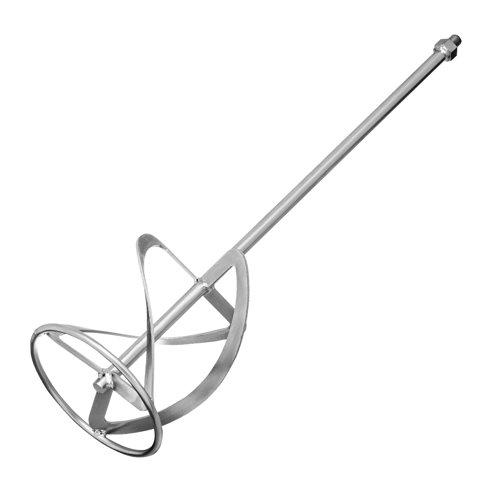 Насадка для миксера, для легких растворов, 160 х 590 мм, оцинкованная, хвостовик резьба М14 Сибртех (848997)