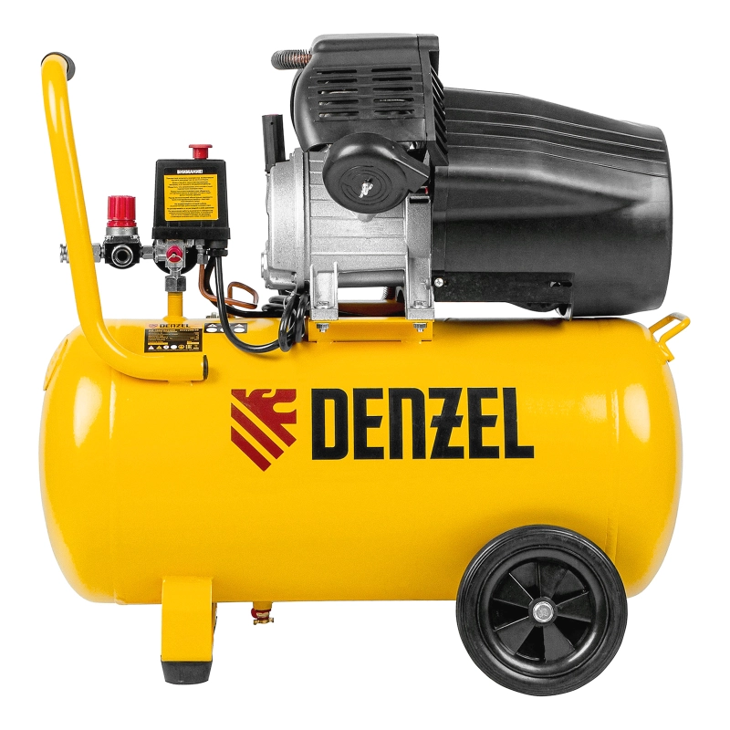 Компрессор воздушный DCV2200/50, прямой привод, 2.2 кВт, 50 литров, 380 л/мин Denzel (58167)