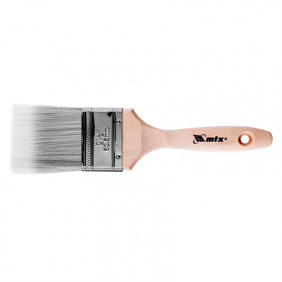 Кисть плоская Platinum 2.5", искусственная щетина, деревянная ручка MTX (83330)