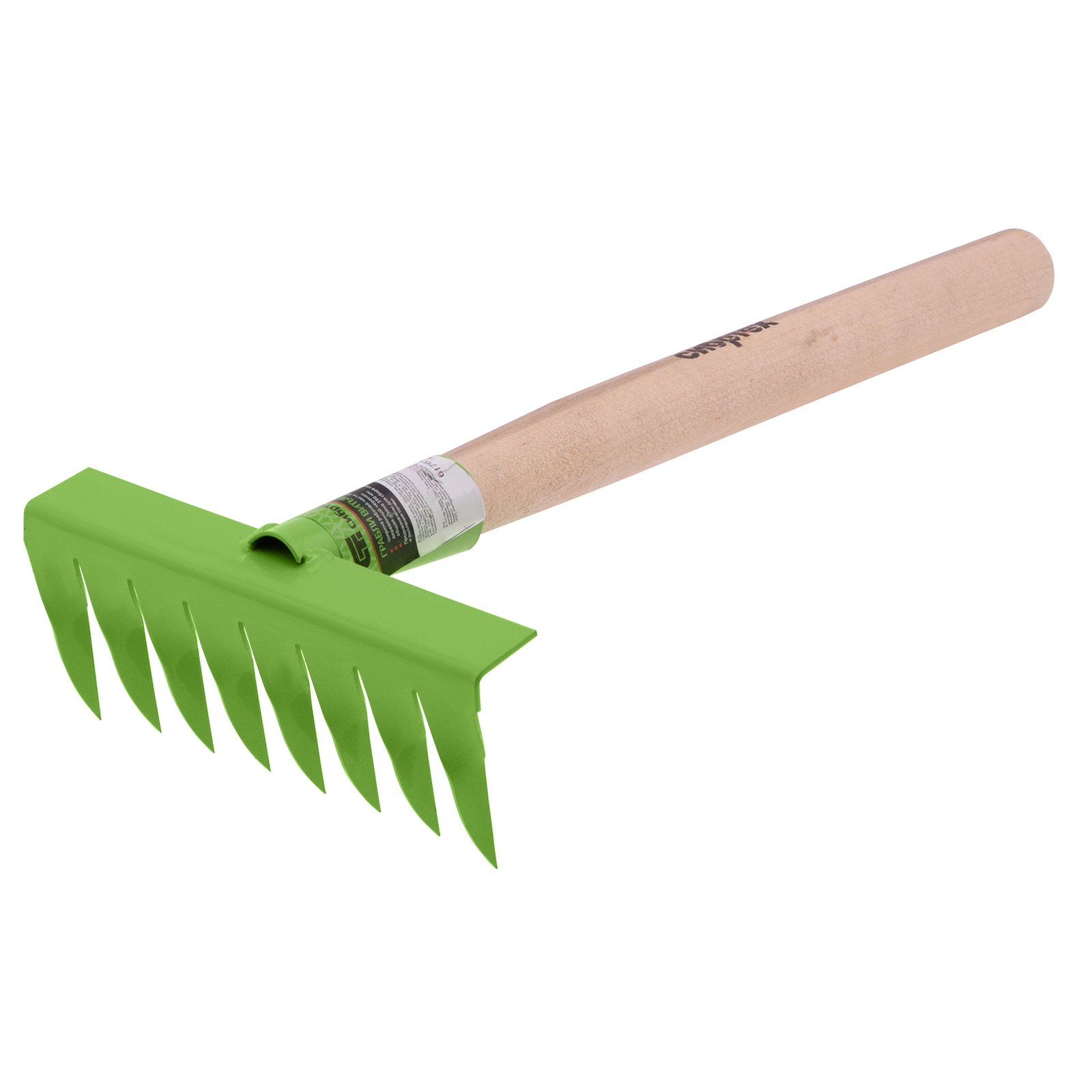 Грабли витые 8 - зубые, 160 х 390 мм, стальные, деревянная рукоятка, Агроном, Сибртех (61761)