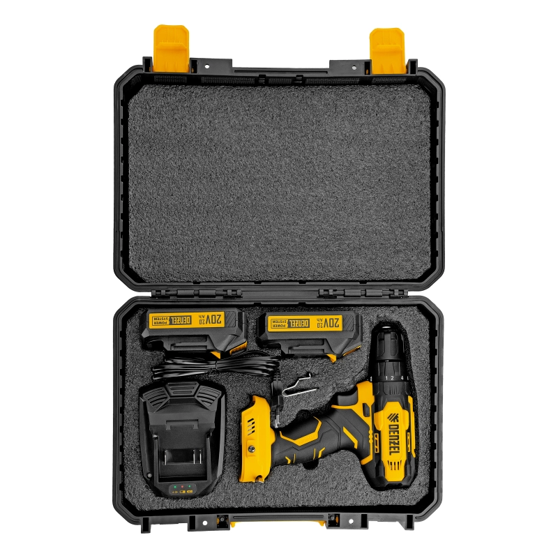 Дрель-шуруповерт аккумуляторная CDQ-20, Li-Ion, 20 В// Denzel (26118)