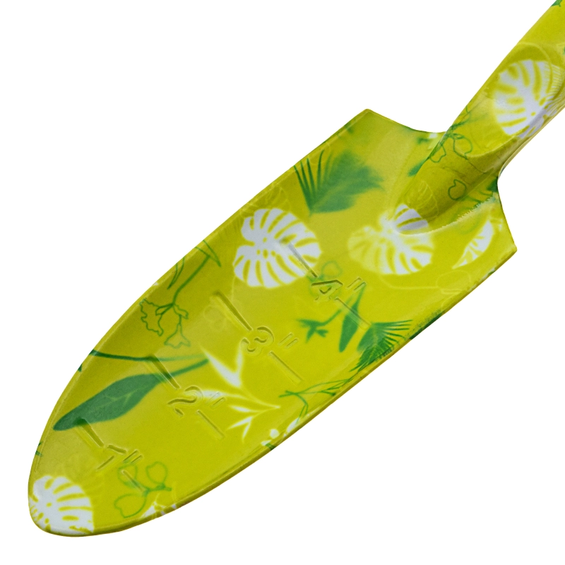 Совок цельнометаллический алюминиевый узкий, Flower Lime, Palisad (62001)