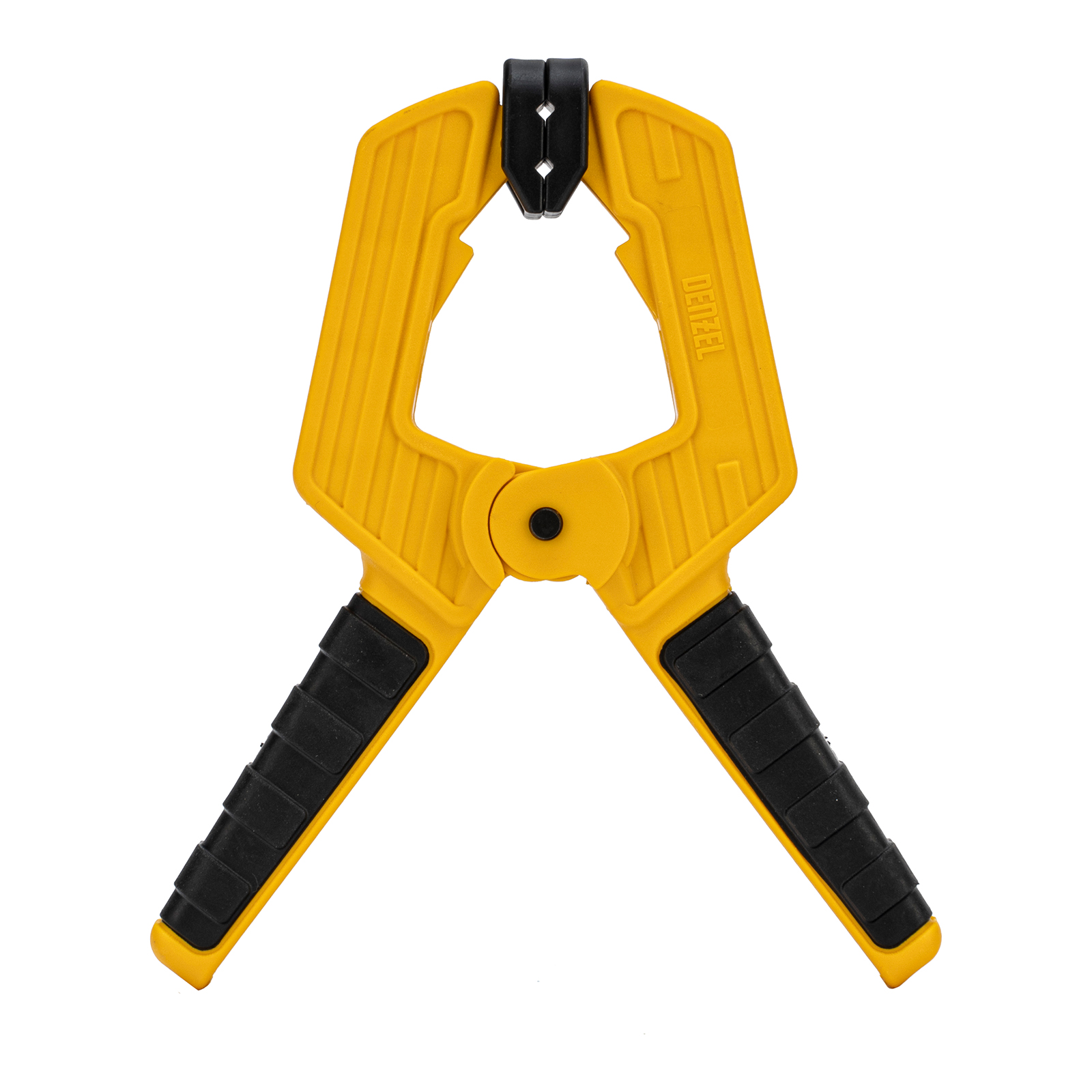 Струбцина клещеобразная, усиленная 80 х 60 мм, двухкомпонентные рукоятки Denzel (20797)