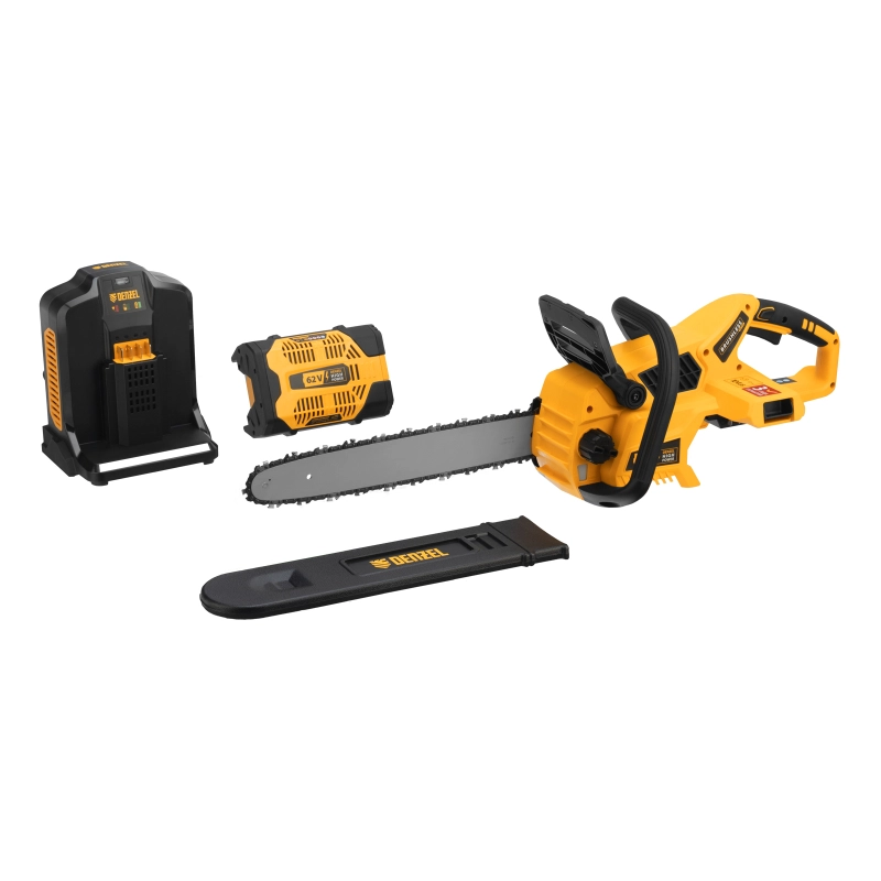 Пила цепная  аккумуляторная  бесщет., RCS 400-62, 400 мм, Li-ion, 62В Denzel (58620)