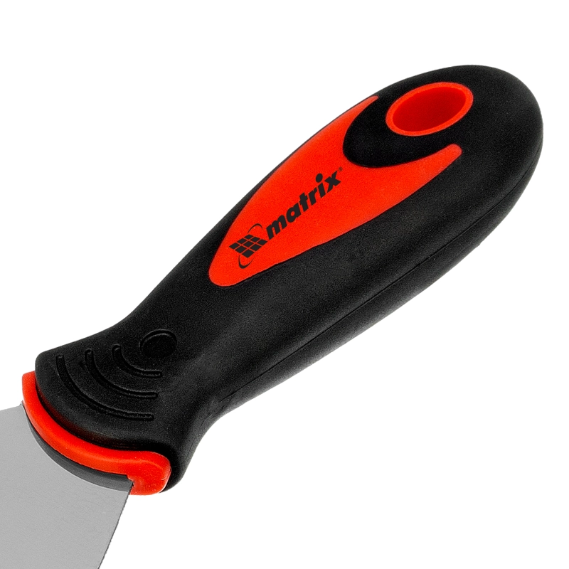 Шпательная лопатка из нержавеющей стали, 100 мм, двухкомпонентная ручка Matrix (85510)