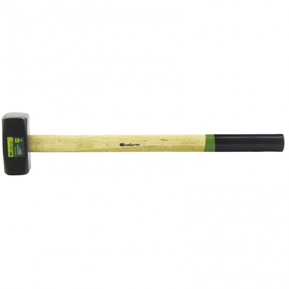 Кувалда, 4000 г, кованая головка, деревянная рукоятка Сибртех (10931)