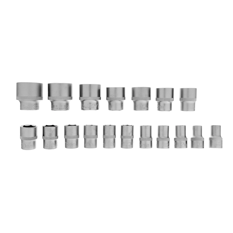 Набор торцевых головок, трещотка 120 зубьев, 1/2",3/8”, CrV, 36 предметов Gross (14145)