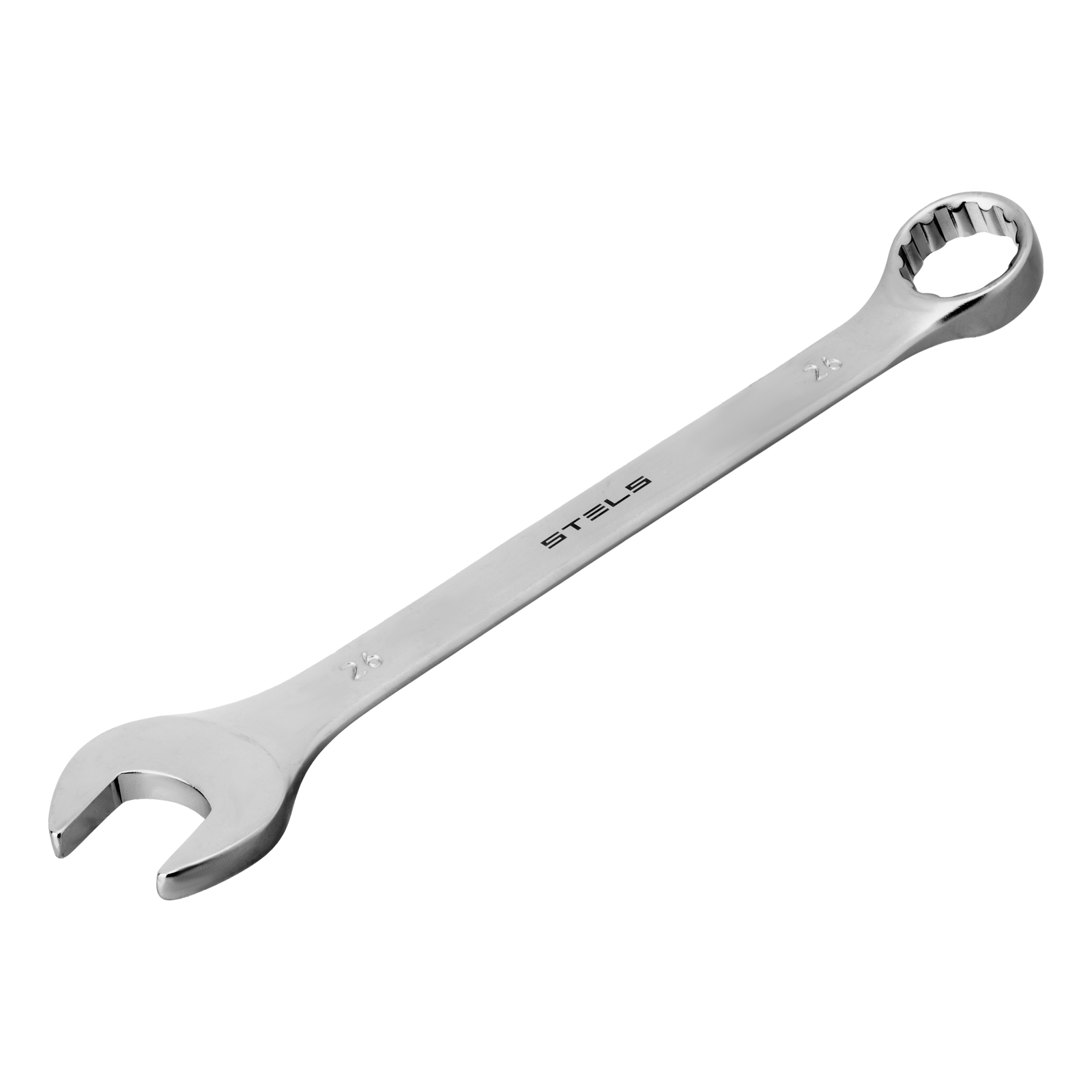 Ключ комбинированный, 26 мм, CrV, матовый хром Stels (15228)