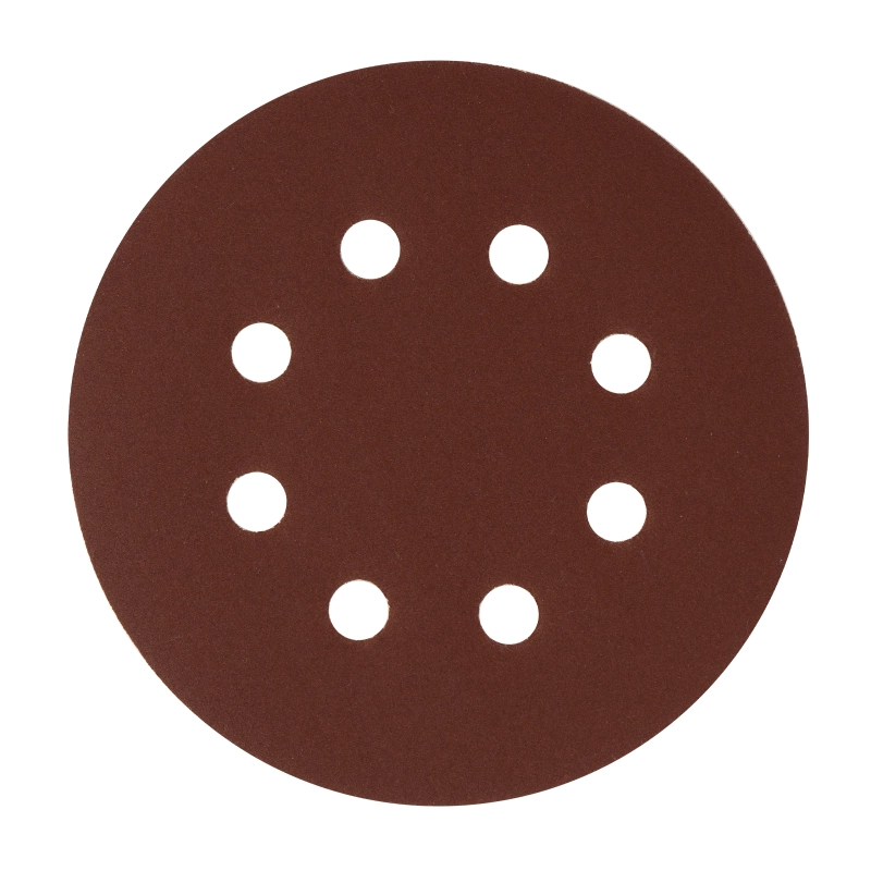 Круг абразивный на ворсовой подложке под "липучку", перфорированный, P 280, 125 мм, 5 шт Сибртех (738127)