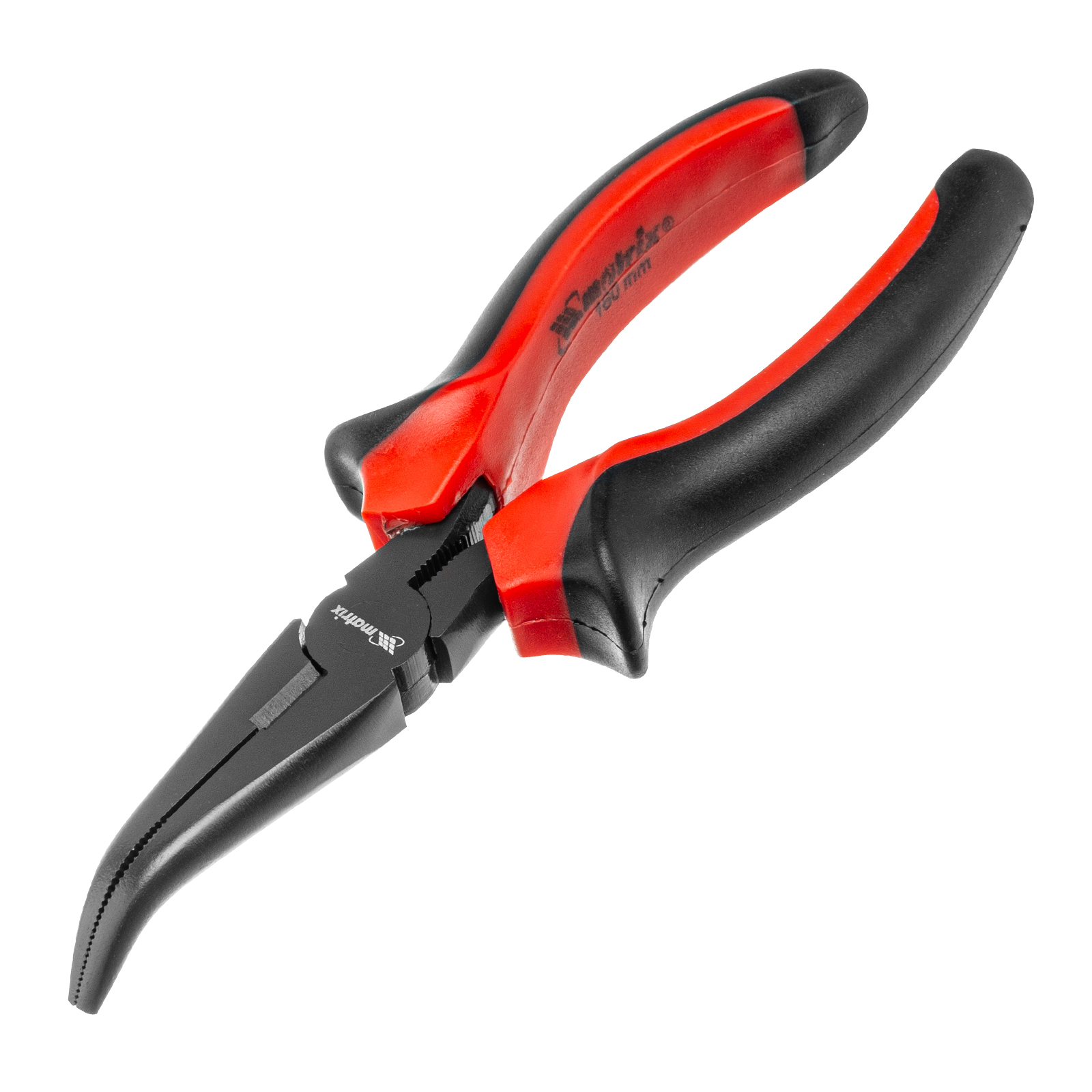 Длинногубцы изогнутые Black Nickel, 160 мм, двухкомпонентные рукоятки Matrix (17458)