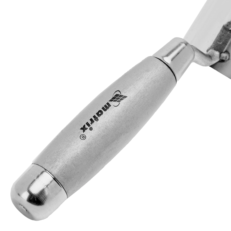 Мастерок из нержавеющей стали, 80 х 60 х 60 мм, для внешних углов, деревянная ручка Matrix (86312)