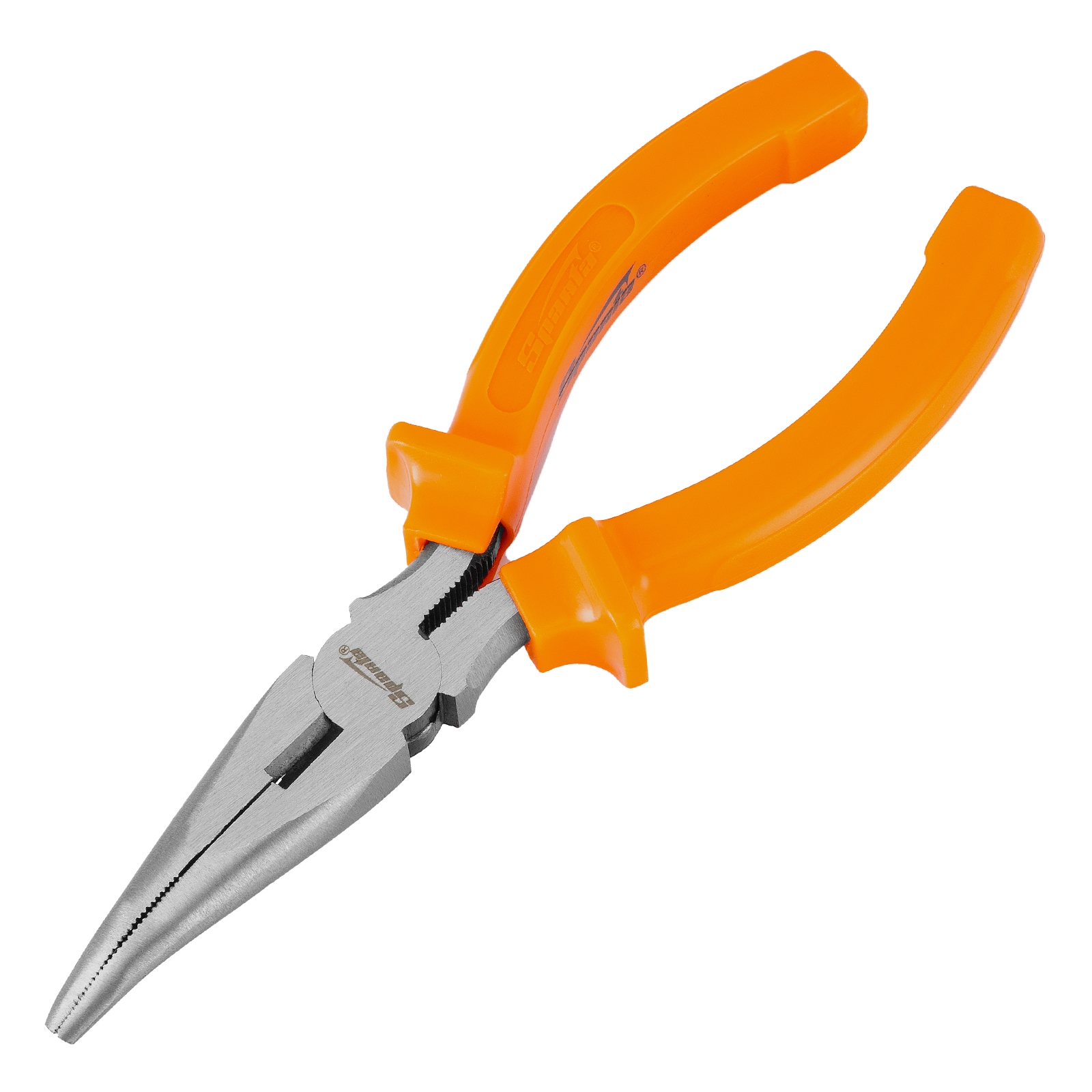 Длинногубцы изогнутые Classic, 160 мм, шлифованные, пластмассовые рукоятки Sparta (17411)