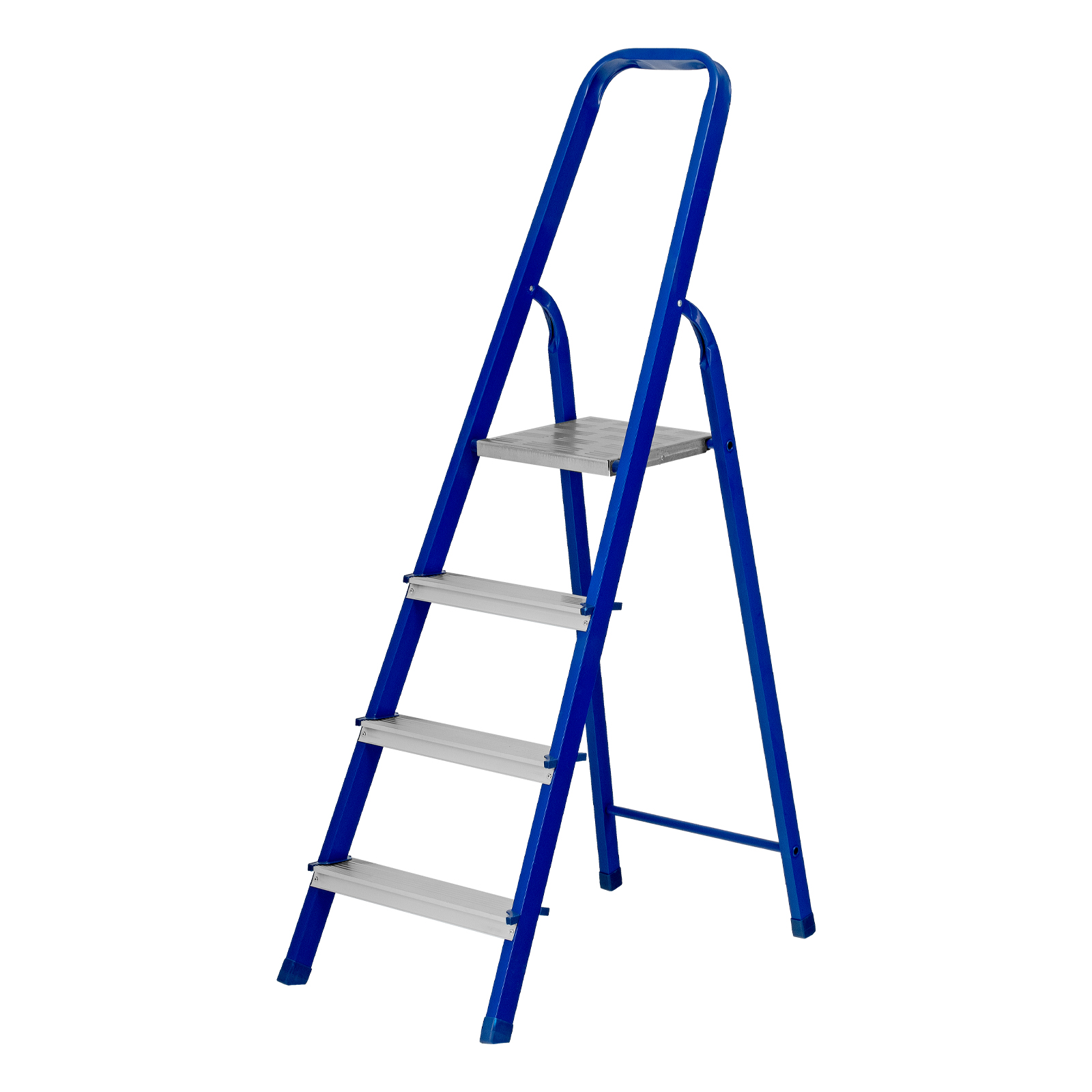 Стремянка, 4 ступени, стальной профиль, алюминиевые ступени Сибртех (97954)