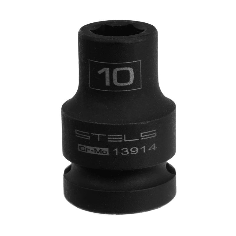 Головка ударная шестигранная, 10 мм, 1/2, CrMo Stels (13914)