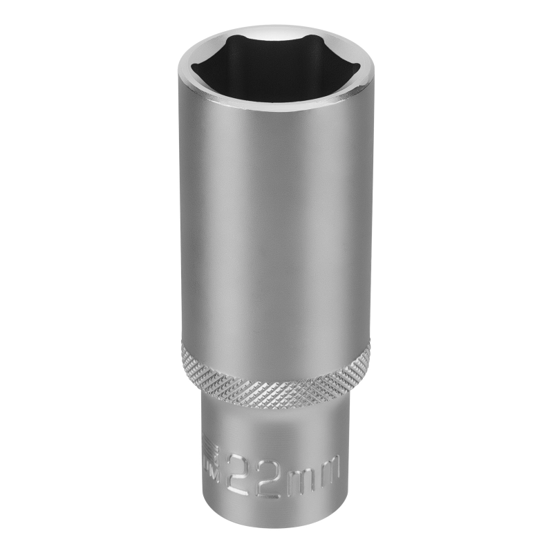 Головка торцевая удлиненная, 22 мм, шестигранная, CrV, под квадрат 1/2 Stels (13851)