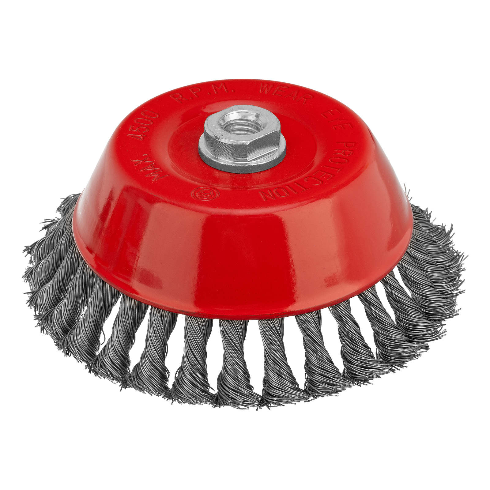 Щетка для УШМ, 150 мм, М14, "чашка", крученая проволока 0.5 мм Matrix (74629)