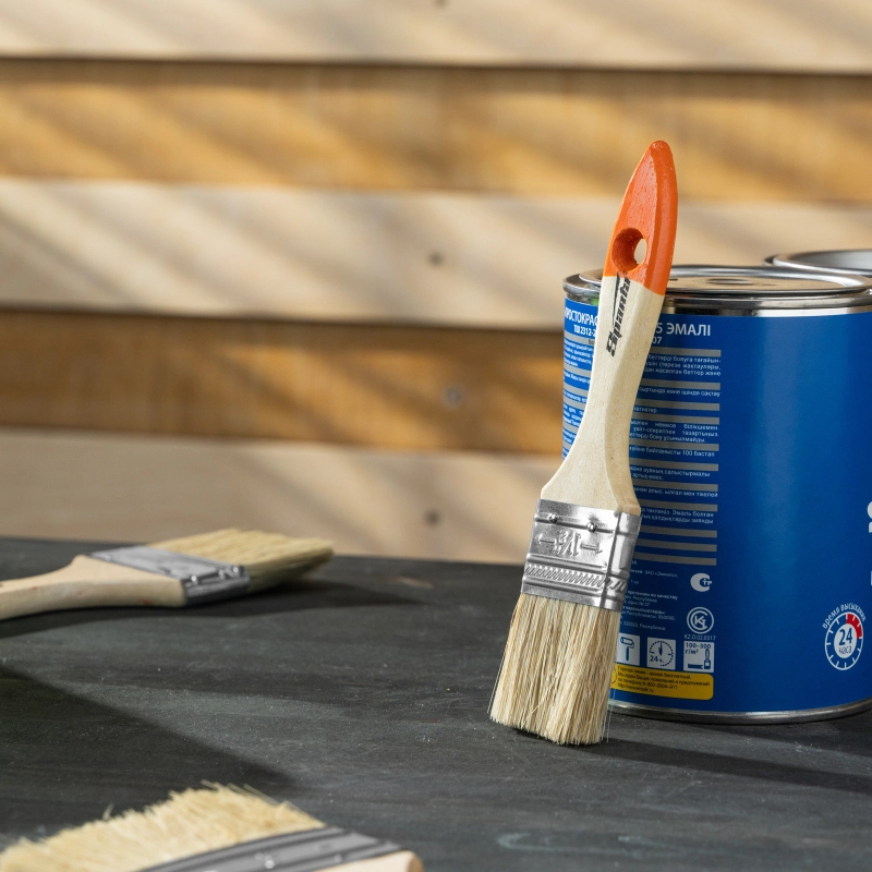 Кисть плоская Slimline 1.5" (38 мм) натуральная щетина, деревянная ручка Sparta (824255)