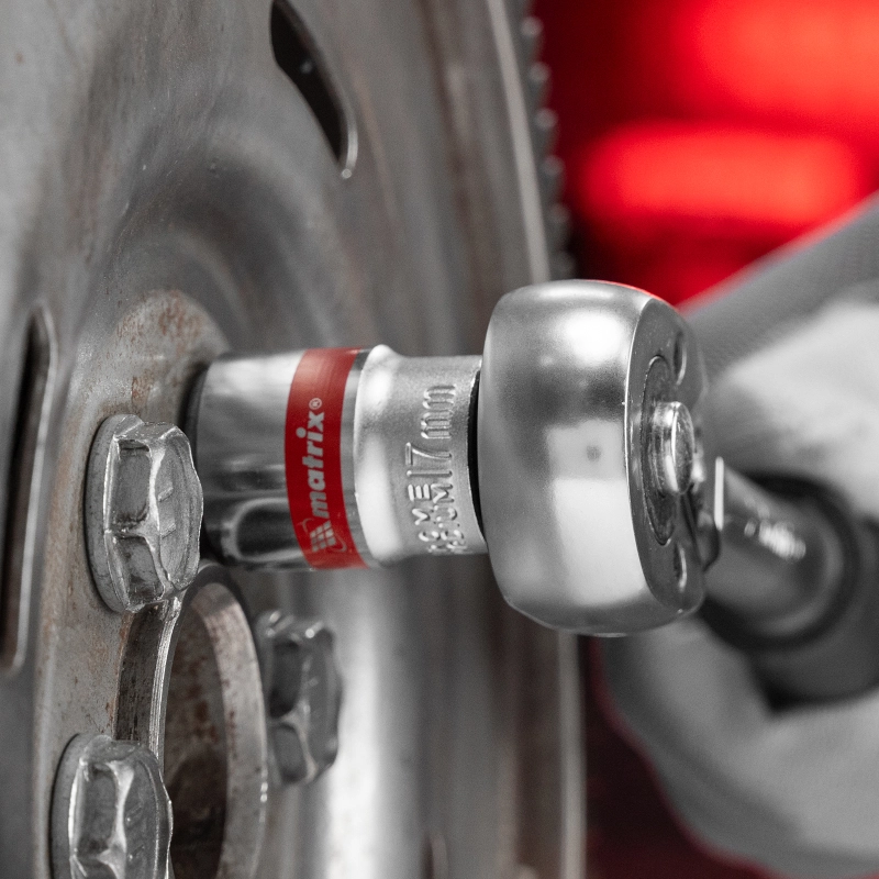 Набор торцевых головок, 3/8", 12 гранные, CrV, 9-19мм, 10 штук Matrix (13595)