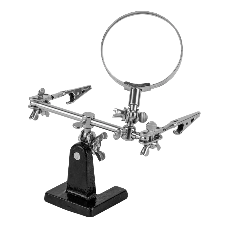 Зажим для пайки "Третья рука" с лупой Sparta (914605)