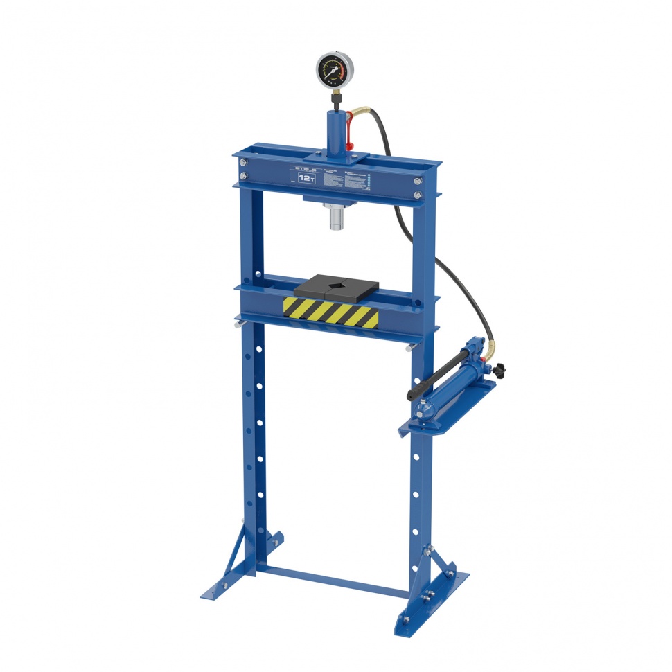 Пресс гидравлический с манометром, 12 т (комплект из 2 частей) Stels (52301)