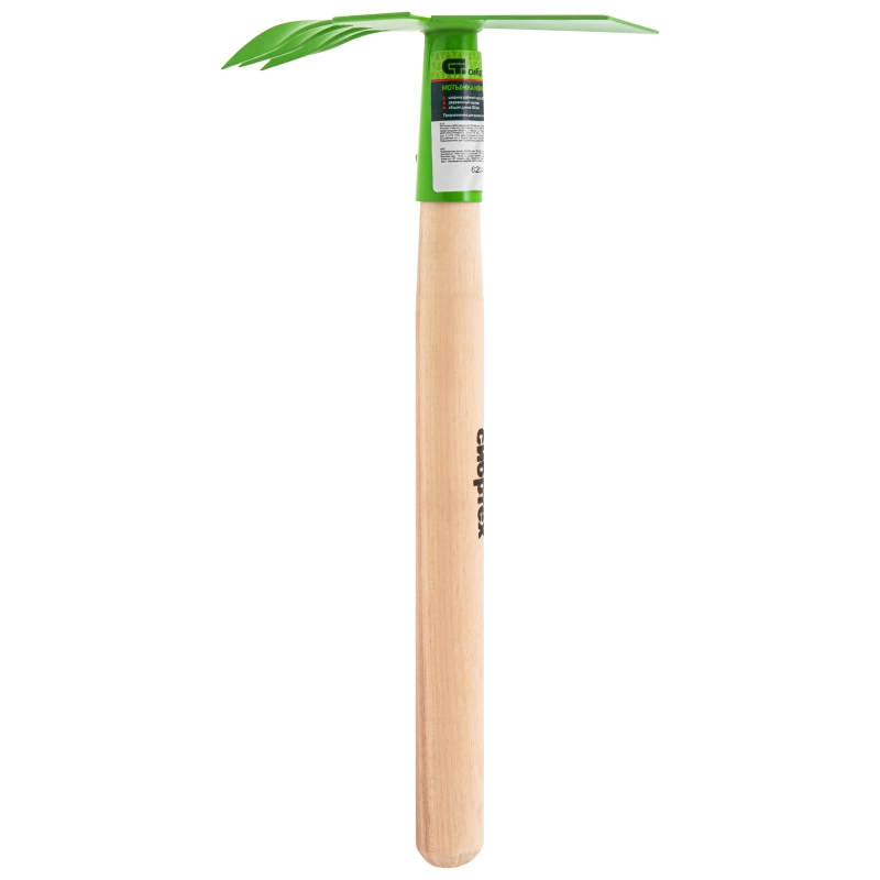 Мотыжка комбинированная, 80 х 380 мм, стальная, деревянная рукоятка, Агроном, Сибртех (62342)