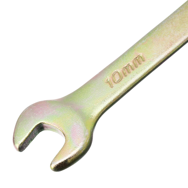 Ключ комбинированный, 10 мм, желтый цинк Сибртех (14976)