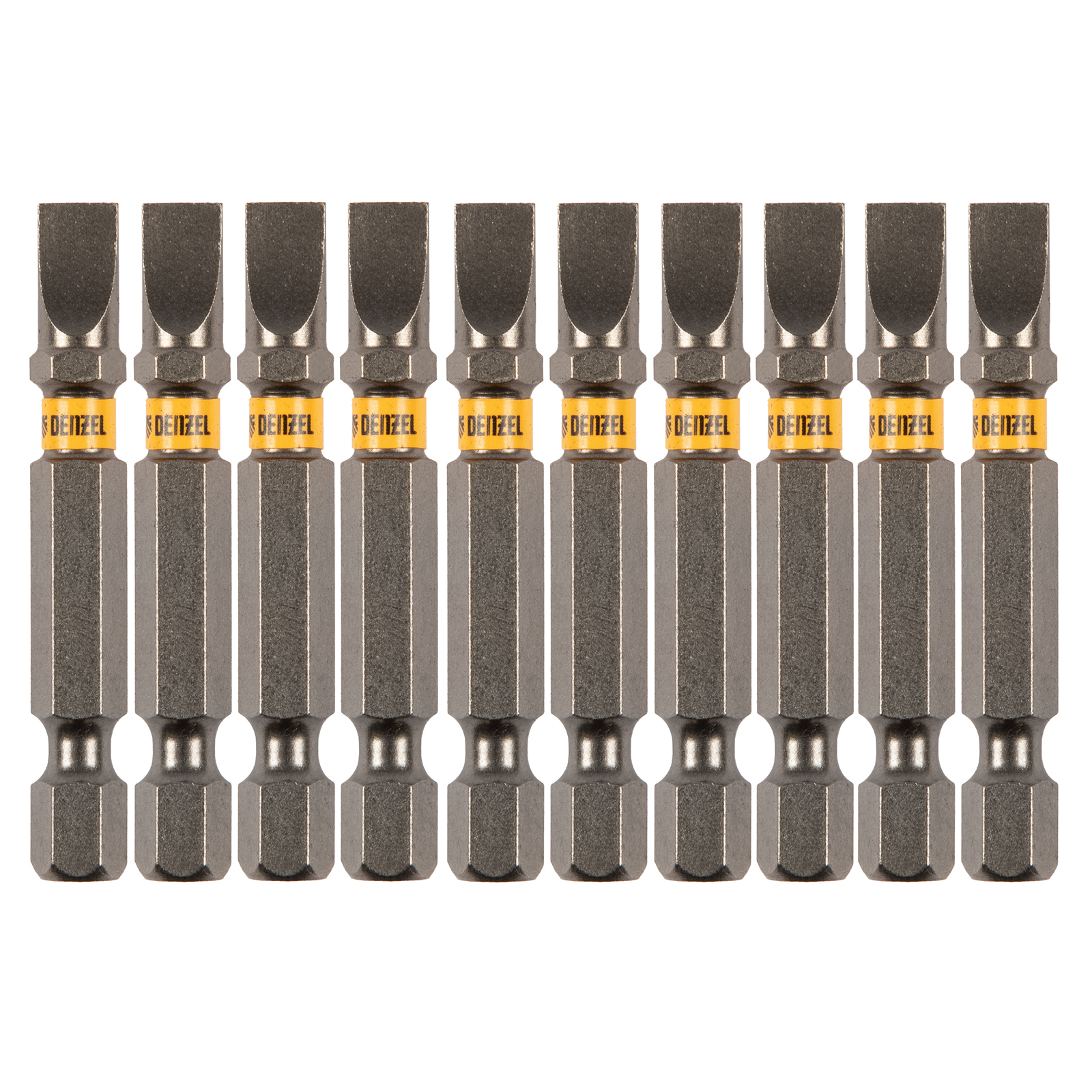 Бита SL6,0х50, сталь S2, шестигранный профиль, 10 шт. Е 6,3 Denzel (11660)