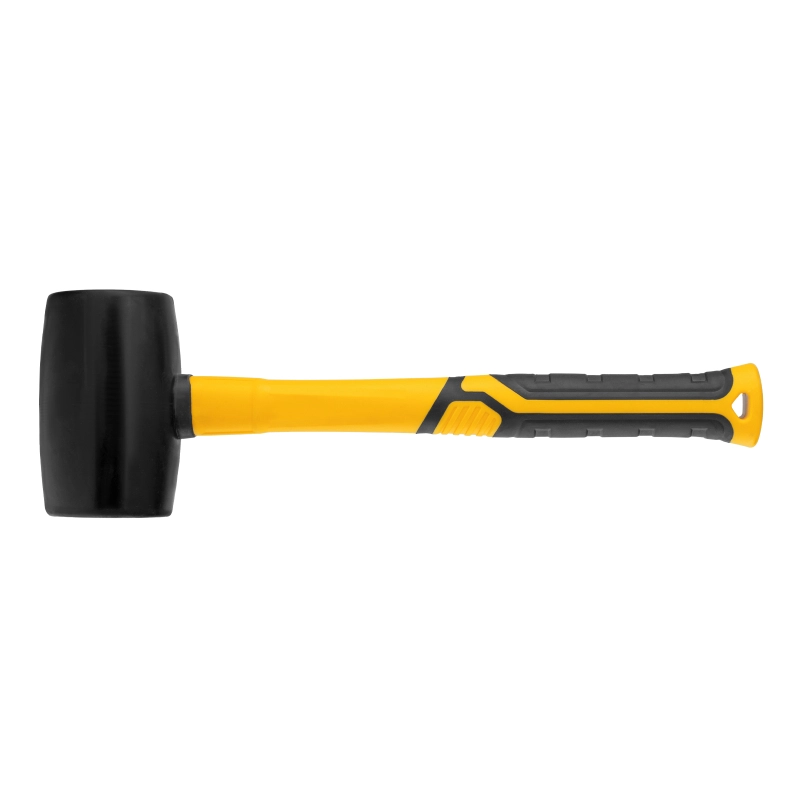 Киянка резиновая, 680 г, черная, фибергласовая рукоятка c TPR покрытием Denzel (11145)