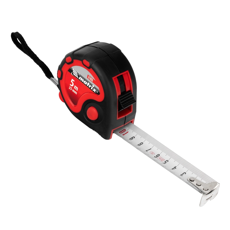 Рулетка Status 3 fixations,5 м х 25 мм,двухкомпонентный корпус,3 фиксации ленты Matrix (31035)