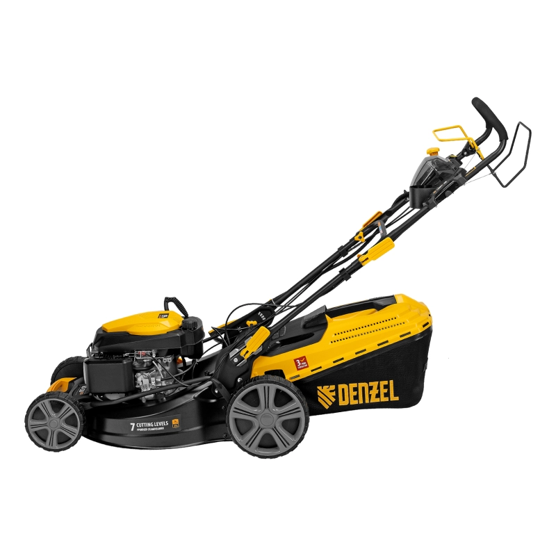 Газонокосилка бензиновая GLD-520SP-VE, 196 см3, ширина 52 см, привод, вариатор, электрический старт, 60 л Denzel (58806)